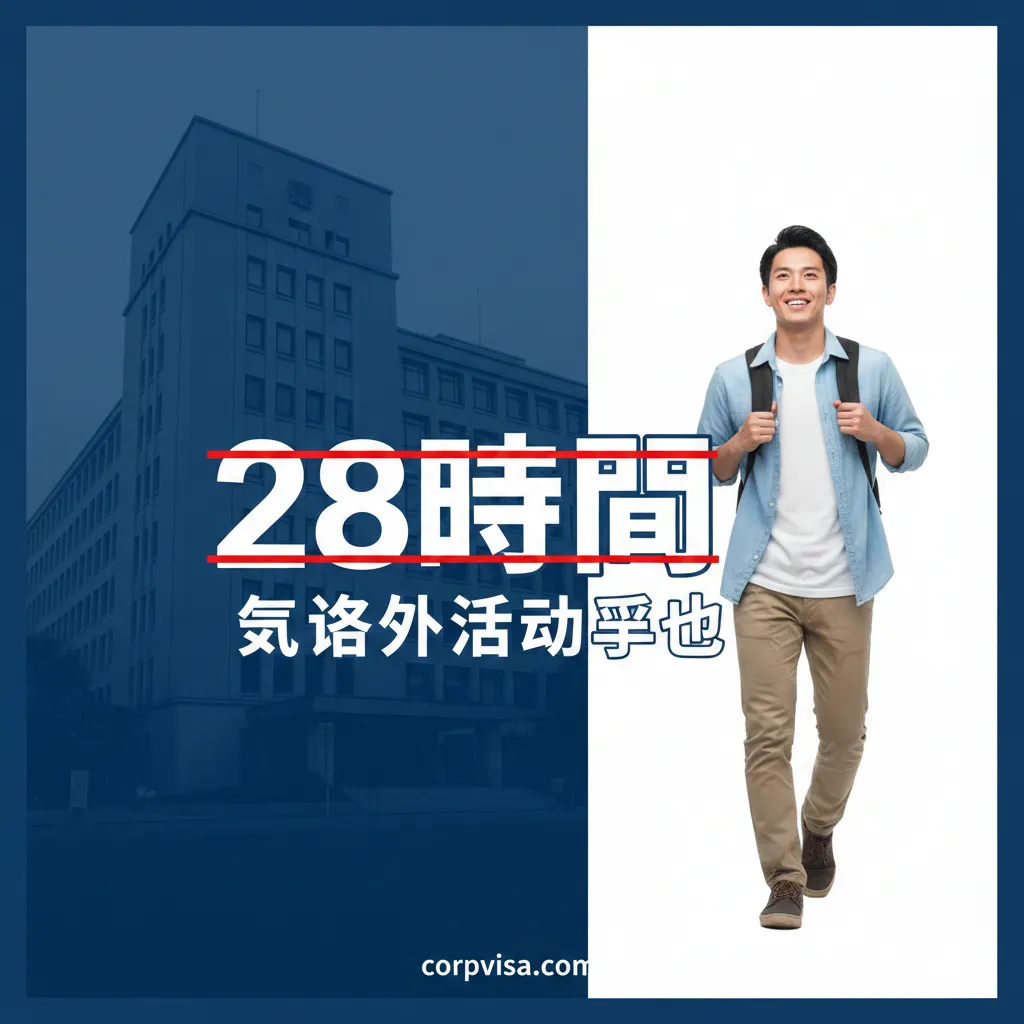 出入国在留管理庁留学生资格外活动28小时规定-行政书士详解