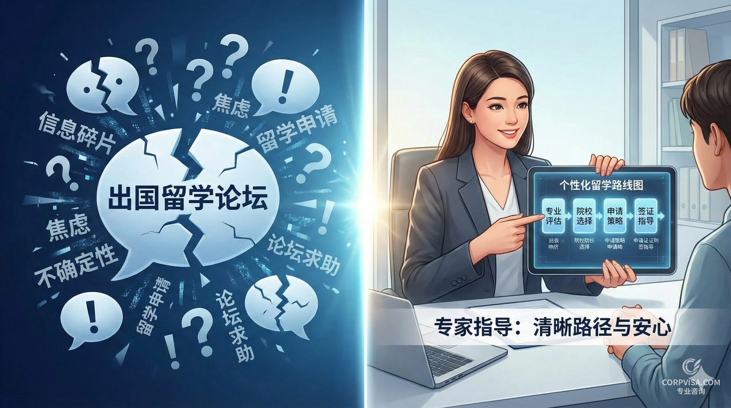 出国留学论坛避坑指南：Corpvisa专家教你获取高价值信息与签证核心痛点解析(2025)